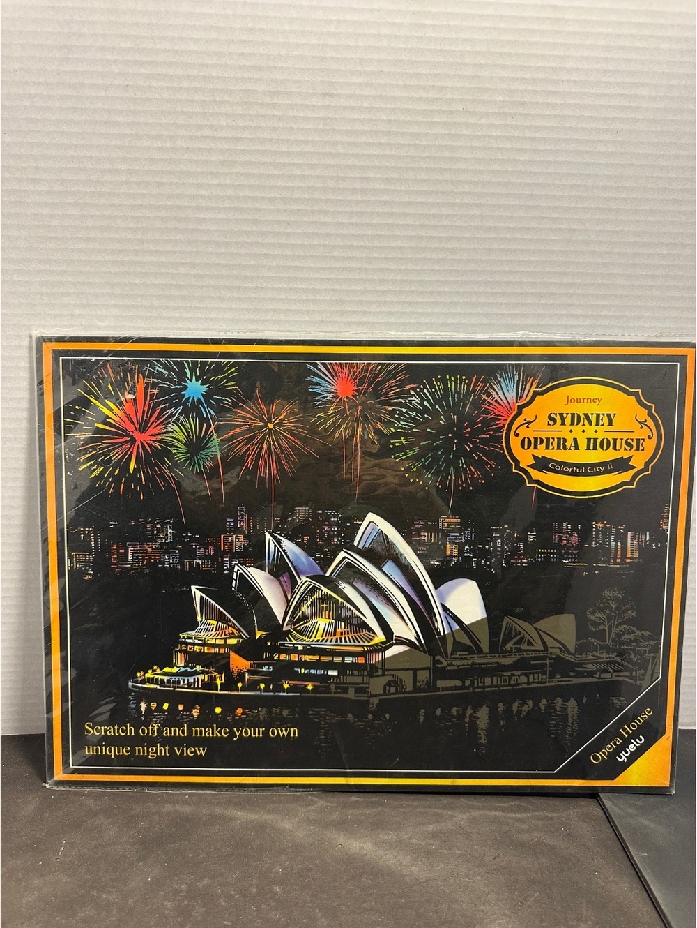 Yuelu Sydney Opera House Scratch Art Colorful City II 12x17 Craft Kit